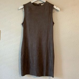 Chloe K faux suede stretch bodycon dress size S